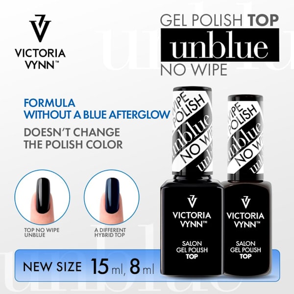 Top coat - Unblue - No Wipe - 8 ml - Victoria Vynn - Gel Polish Transparent