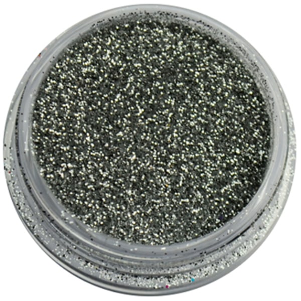Sølv holografisk Glitter Hex - 1mm