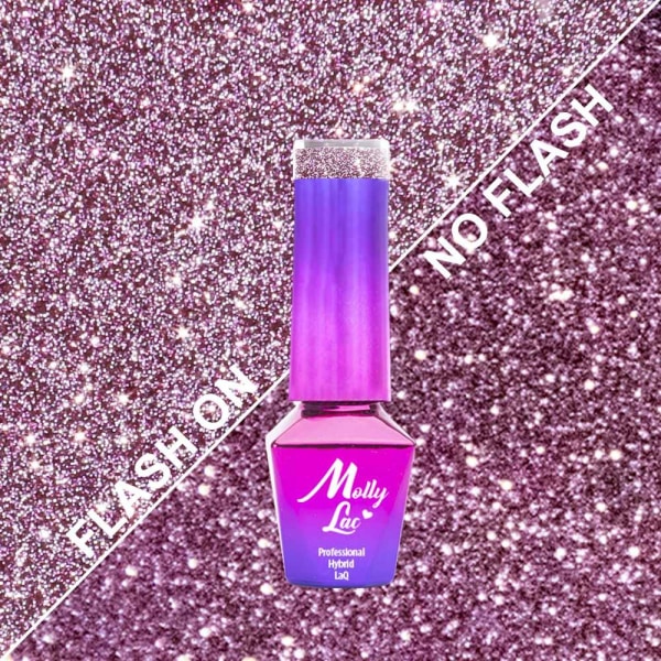 Mollylac - Gel polish - Blinkende lys - 561 5ml Purple