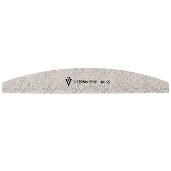10-pack Nagelfilar - Halvmåne - 80/100 - Victoria Vynn  - Grå Vit