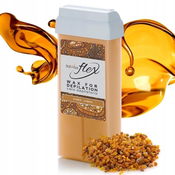 24x100g Amber - Roll on vax - Flex - Italwax Gul