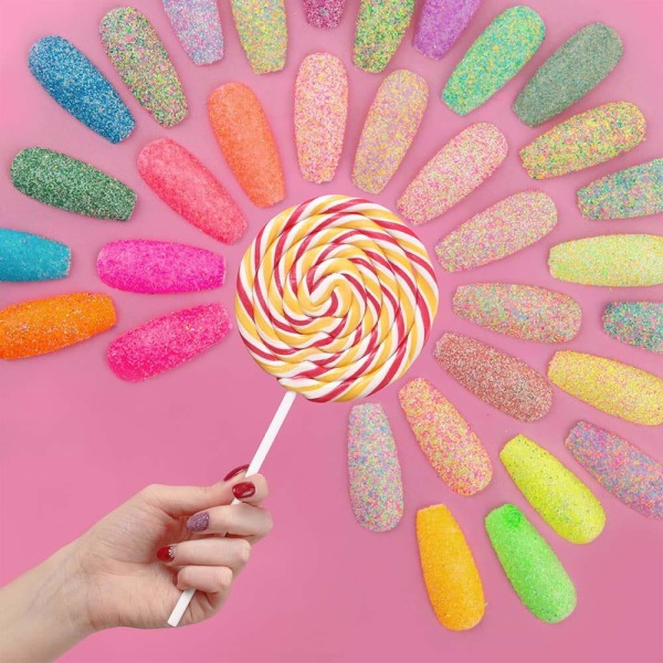 Effektpulver - Sukker - Candy Dream - 18 Multicolor