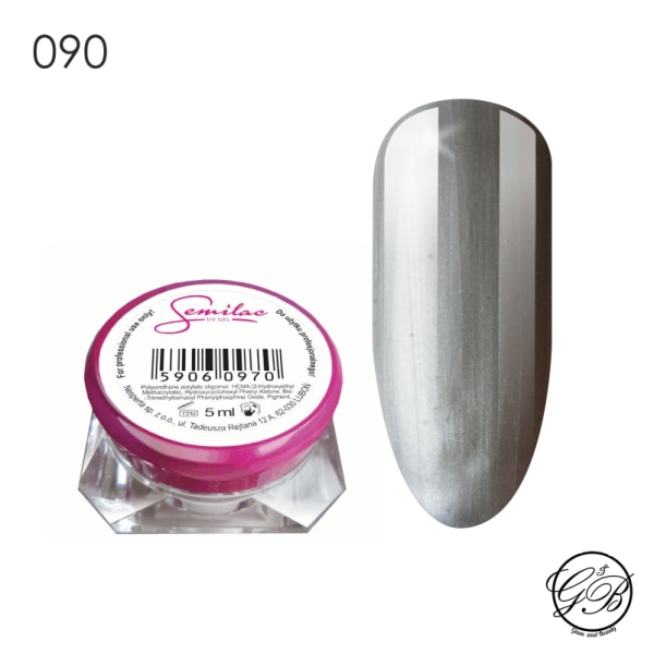 Semilac - UV-geeli - Väri - Helmi - Valkoinen Helmi - 090 - 5 ml