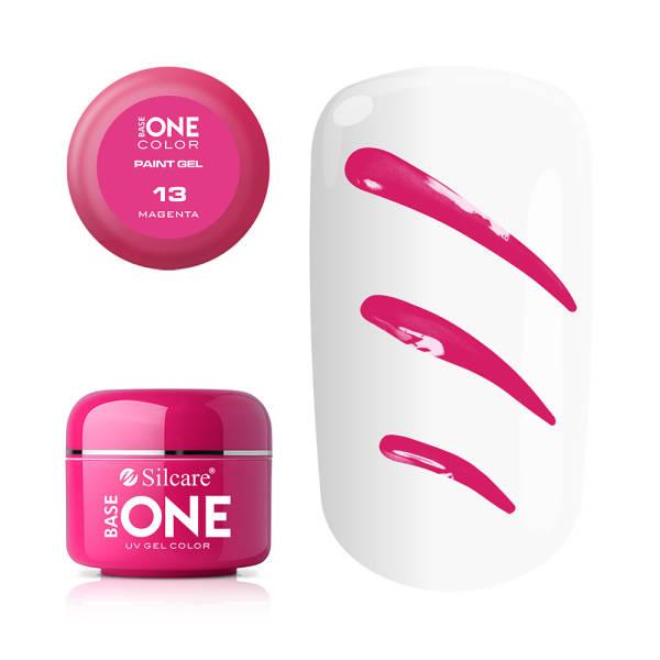 Base One - UV Gel - Paint Gel - Magenta - 13 - 5 gram Rosa
