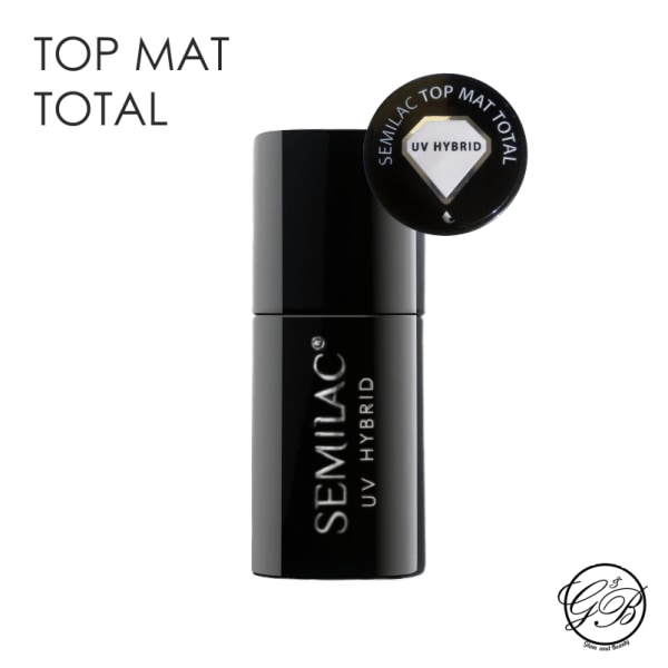 Semilac - Hybrid Gel - Top Mat Total (Matt) - 7 ml Transparent