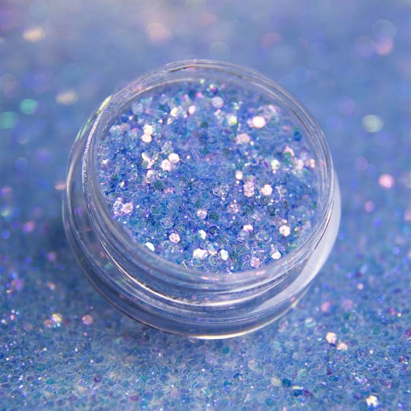 Nail Glitter - Silmäisku - Hexagon - 11 Light blue