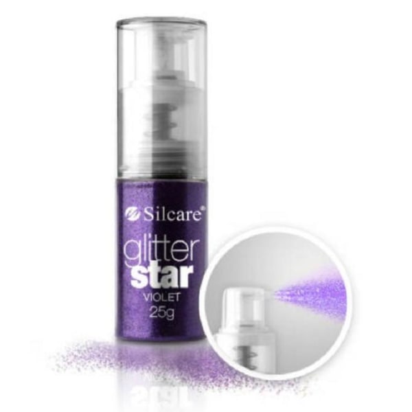 Silcare - Kynsien glitter pumppupullossa - Violetti - 25 grammaa Purple