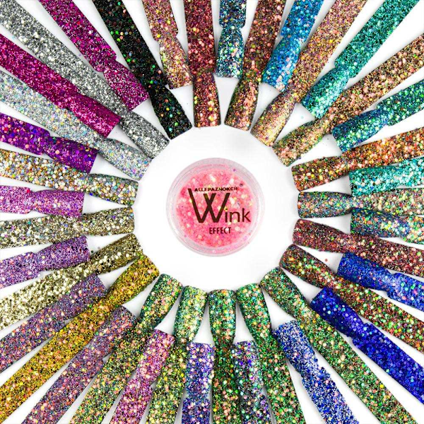 Nagelglitter - Wink Effect - Hexagon - 23 Rosa