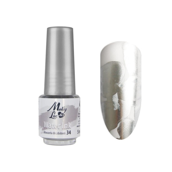 Molly Lac - Water Ink - Metallic - 5ml - 34 Silver