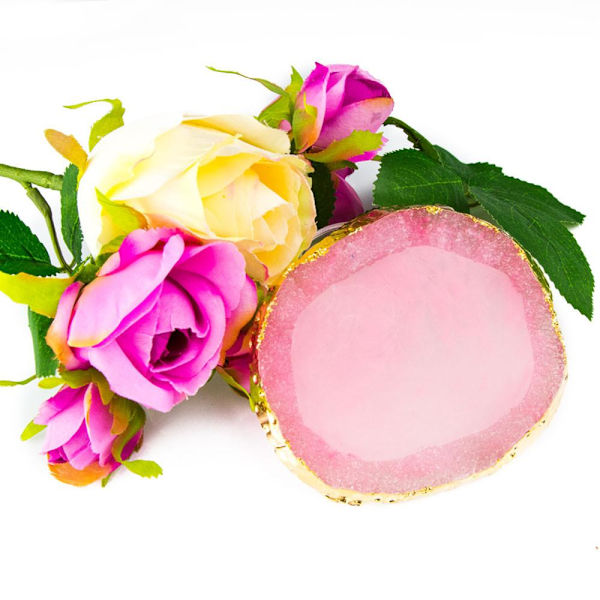 Penselställ / blandningsyta / display - Cirkel - Rosa Rosa