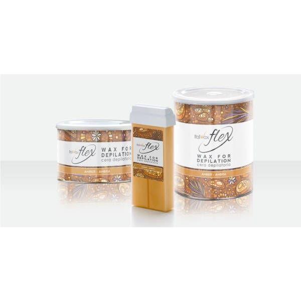 24x100g Amber - Roll on vax - Flex - Italwax Gul