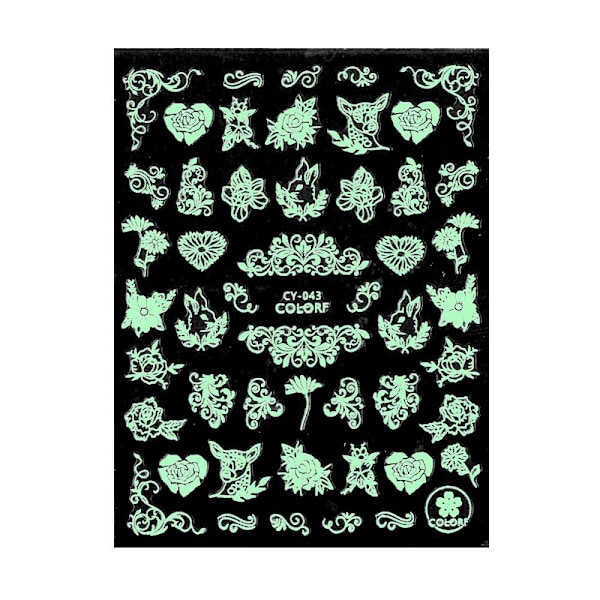 Tarrat - Hehkuvat UV-valossa - CY-043 - Kynsille Multicolor
