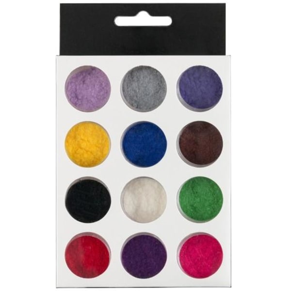 Dekorations set - Fibrer - 12 Former - 3 ml / burk Multicolor