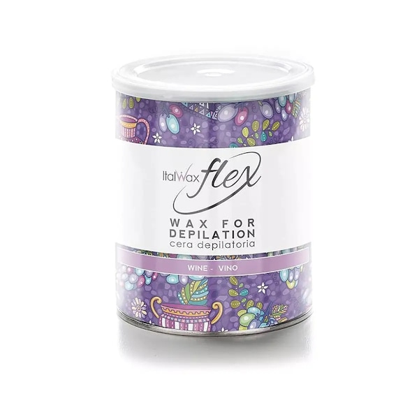 6x800g Flex - Wine - Varmt Vax Burk - Italwax Beige