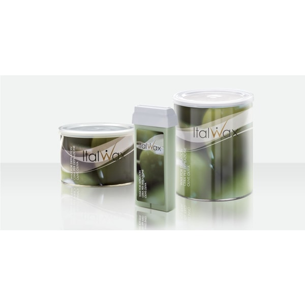 100g Olive - Roll on vax - Italwax Grön