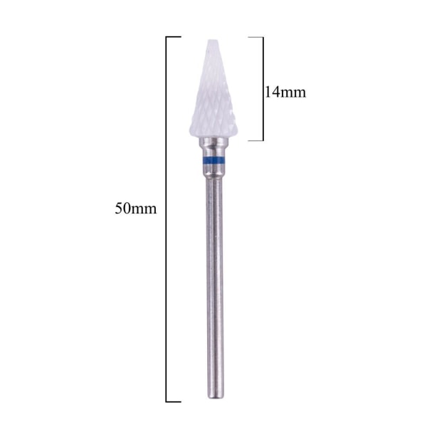Keramisk slip bits - Vit / Blå - Triangel kon - M 3/32 White