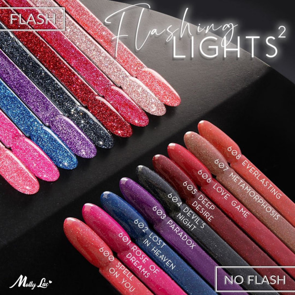 Mollylac - Gellack - Flashling lights - 616 5ml Blå