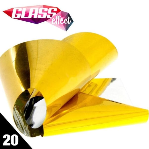 Nagel folie - 3D Glass - 20 Guld