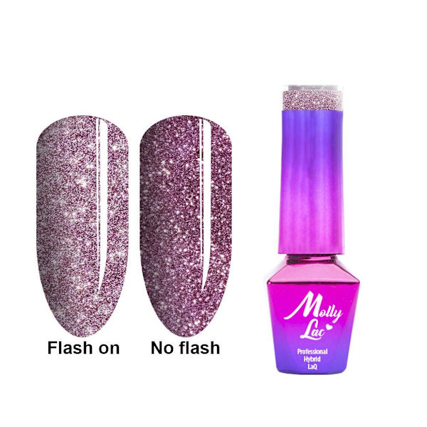 Mollylac - Gel polish - Blinkende lys - 561 5ml Purple