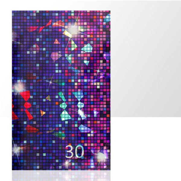 Nagel folie - Laser effect - 060 - 09 multifärg