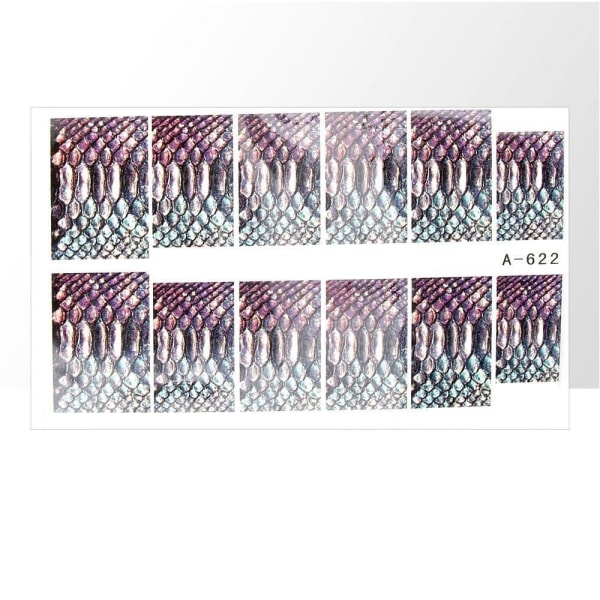 Vesitarrat - Käärmeen iho - A622 - Kynsille Multicolor