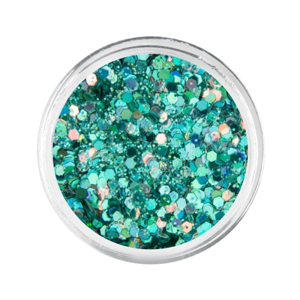 Nail Glitter - Wink Effect - Hexagon - 05 Turquoise