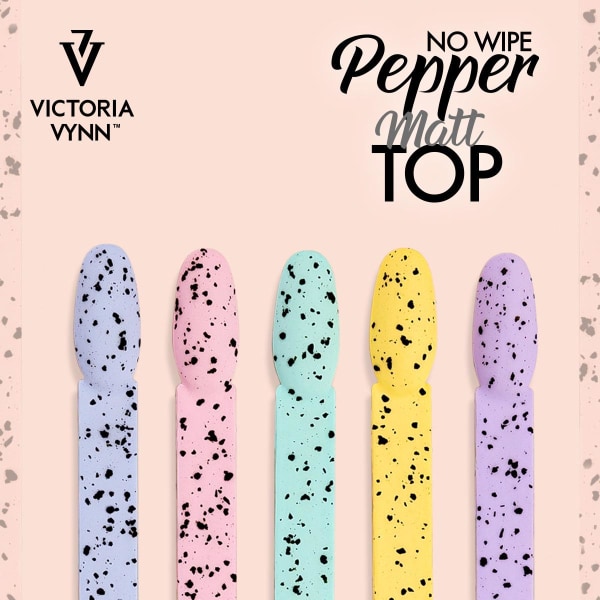 Top coat - Pepper - No Wipe Matt - 8 ml - Victoria Vynn Transparent