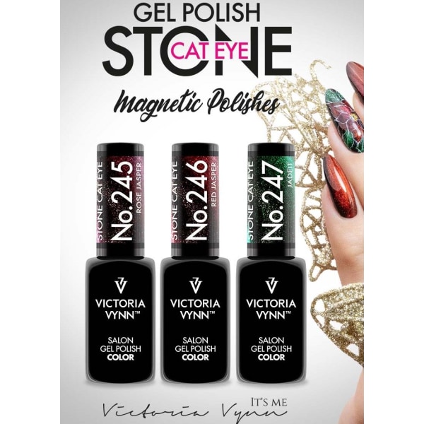 Victoria Vynn - Gel Polish - 245 Stone Cat Eye - Gel polish Dark red