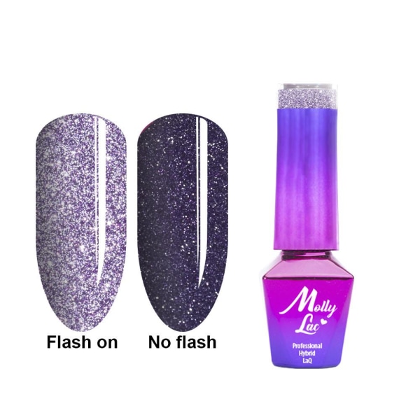 Mollylac - Gel polish - Blinkende lys - 615 5ml Purple