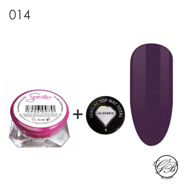 Semilac - UV Gel - Color - Dark Violet Dreams - 014 - 5 ml