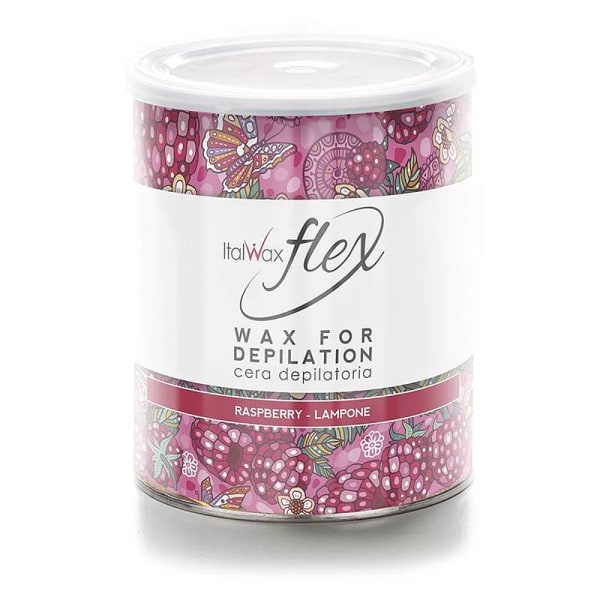 800g Flex - Raspberry - Varmt Vax Burk - Italwax Rosa