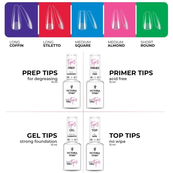 Primer  Tips - 15ml - Soft gel tips - Victoria Vynn Transparent