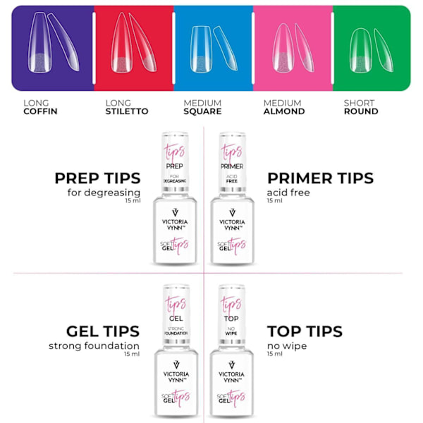 Primer  Tips - 15ml - Soft gel tips - Victoria Vynn Transparent