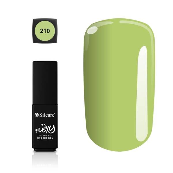 Silcare - Flexy - Hybrid gel - Color: 210 - 4,5 gram Grön