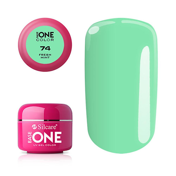 Base one - Color - UV Gel - Fresh mint - 74 - 5 gram Ljusgrön