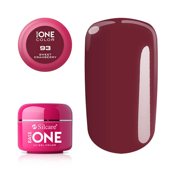 Base one - Farve - UV Gel - Sweet Cranberry - 93 - 5 gram Dark red