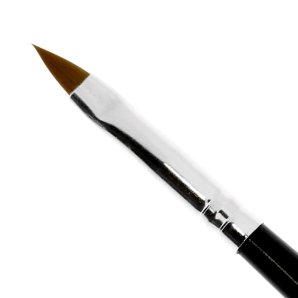 Akryl pensel med stenar - Storlek: 4 - Svart Black