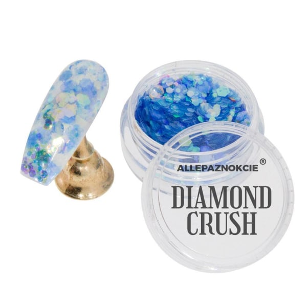 Negleglitter - Diamond Crush - 12 Blue