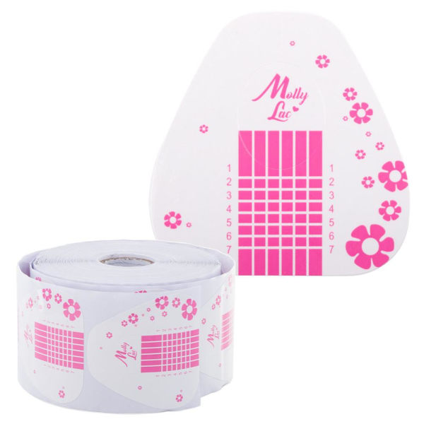 Negleskabeloner - Molly Lac - Basic Flower - 500 stk Pink