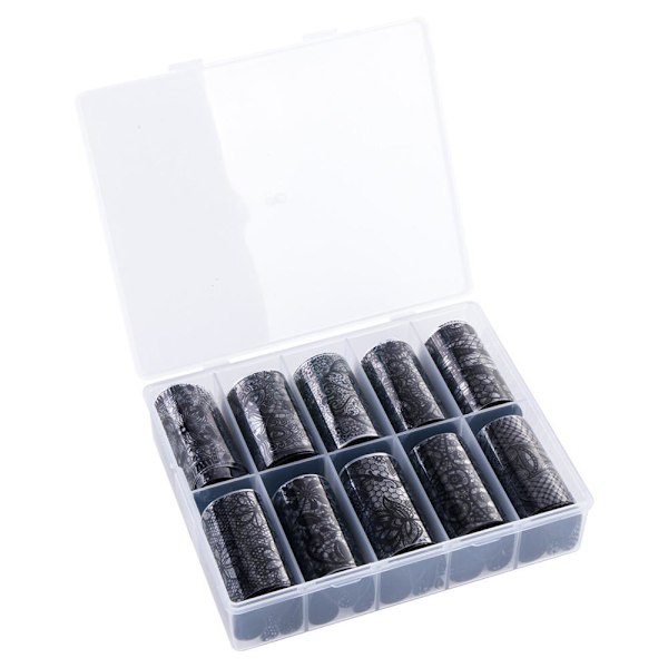 Nagelfolie / folie - Set 10 färger - 100 cm / st multifärg