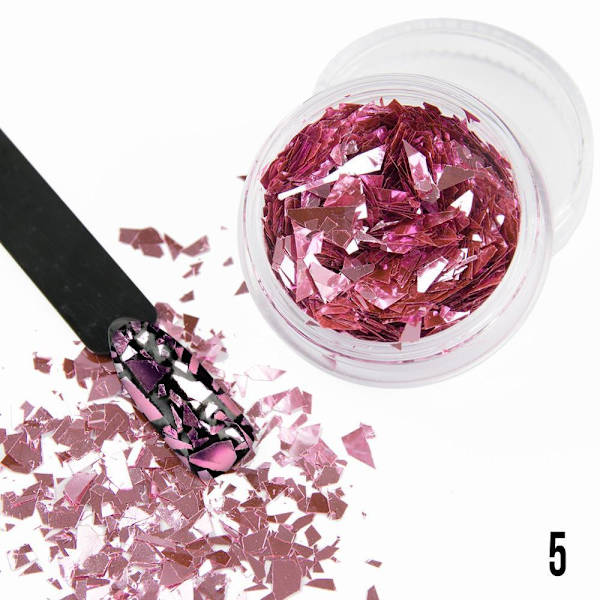 Nageldekorationer - Broken Mirror - 05 Rosa