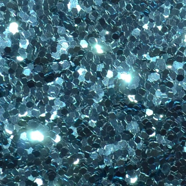 Havblå Glitter Hex - 1mm