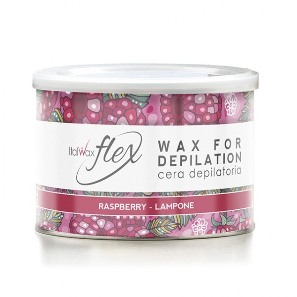 400g Flex - Raspberry - Varmt Vax Burk - Italwax Rosa