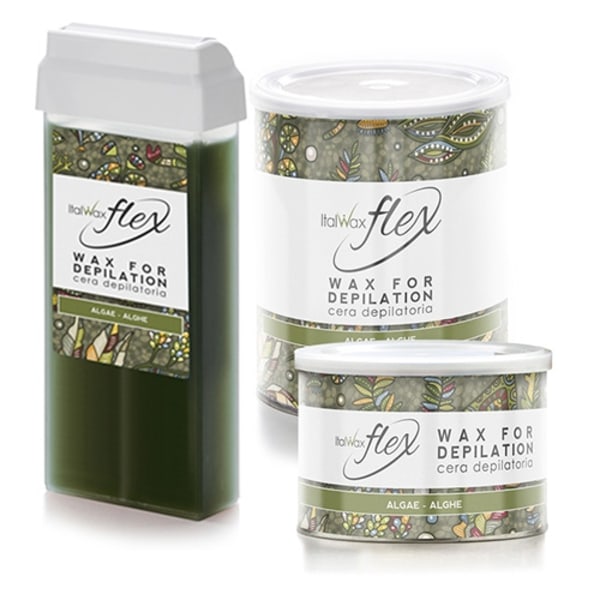 400g Flex - Algae - Varmt Vax Burk - Italwax Grön