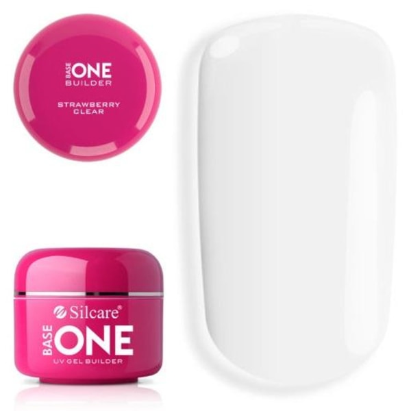 Base One - Builder - Clear - Strawberry - 15g - Silcare Transparent