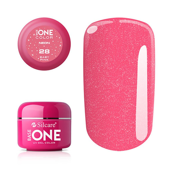 Base one - UV Gel - Neon - Baby Pink - 28 - 5 gram Pink
