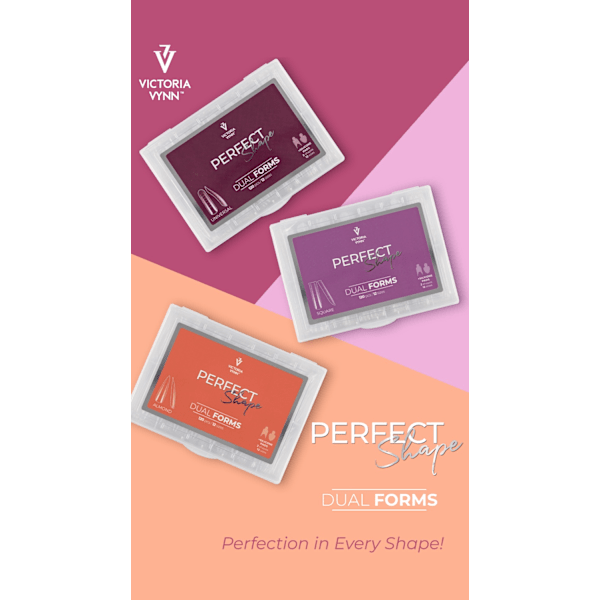 Silikonmallar / Tippar - Dual form - Square 120st - Victoria Vynn Transparent