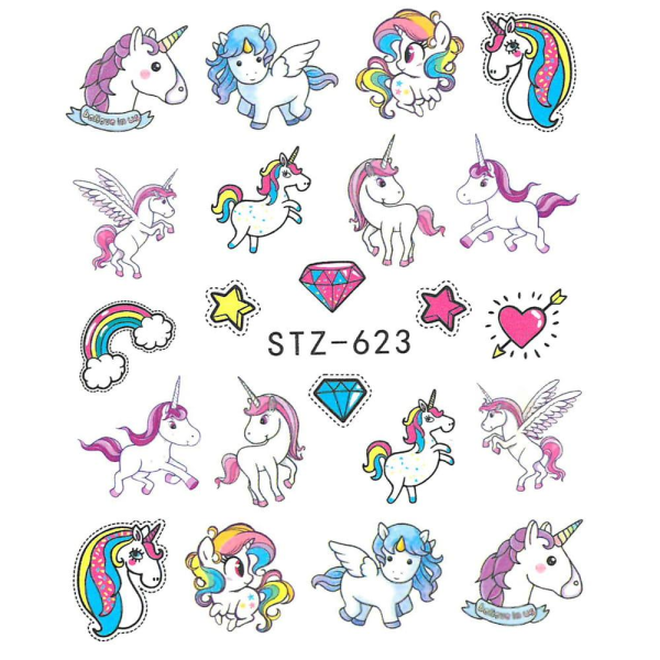Vesitarrat - Unicorn - STZ-623 - Kynsille Multicolor