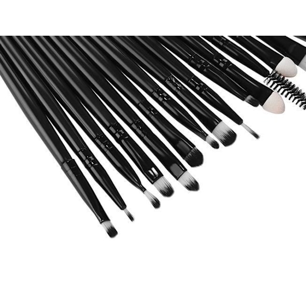 Set med 20 sminkbortstar i svart Black