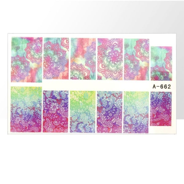 Vanddekaler - Trance - A662 - Til negle Multicolor